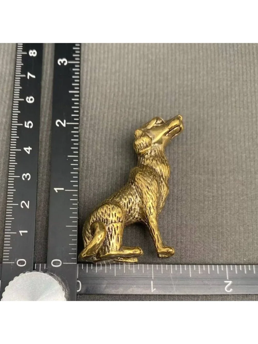 Brass Dog Spirit Animal Figurine Loyalty Protection Companion‎ Talisman Altar